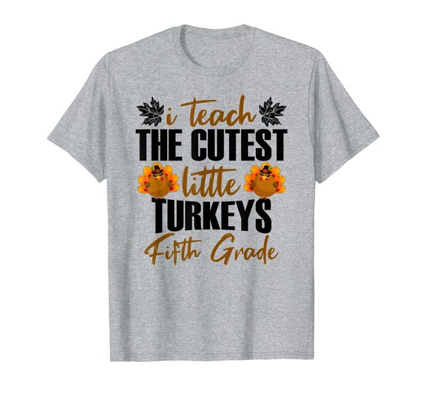 i teach the cutest little turkeys fifth 5th grade elementary t-shirt, White;black
i teach the cutest little turkeys fifth 5th grade elementary t-shirt, White;black