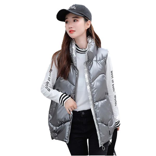 women's vests down cotton vest women autumn winter bright face plus size west female jacket ladies korean loose waistcoat woman, Black;white
women's vests down cotton vest women autumn winter bright face plus size west female jacket ladies korean loose waistcoat woman, Black;white