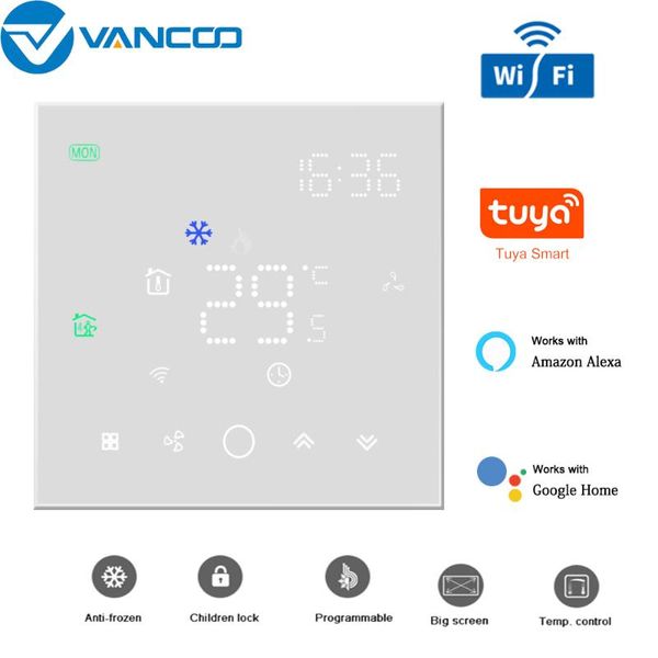 smart home control tuya wifi voice air consitioning 2-pipe thermostat programmable lcd display remote fan coil temperature touch screen
smart home control tuya wifi voice air consitioning 2-pipe thermostat programmable lcd display remote fan coil temperature touch screen