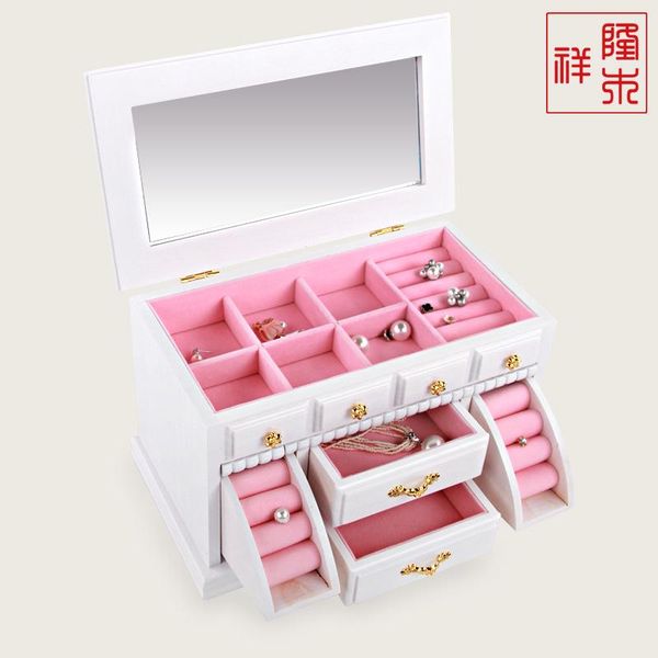 jewelry pouches, bags exquisite wooden box makeup mirror solid color carved creative ring necklace earrings storage gift, Pink;blue
jewelry pouches, bags exquisite wooden box makeup mirror solid color carved creative ring necklace earrings storage gift, Pink;blue