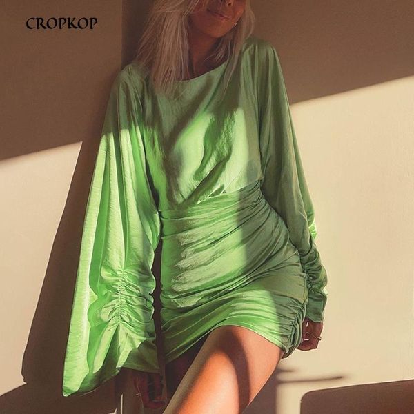 casual dresses women satin ruched long sleeve dress fashion green chic beach party mini loose solid spring autumn, Black;gray
casual dresses women satin ruched long sleeve dress fashion green chic beach party mini loose solid spring autumn, Black;gray