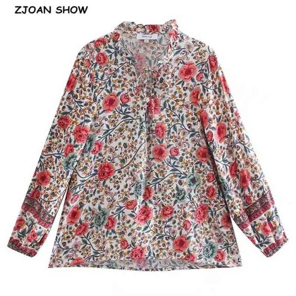 3 colors bohemian floral print pullover shirt ethnic women bow lace up wood ears collar long sleeve blouse 210429, White
3 colors bohemian floral print pullover shirt ethnic women bow lace up wood ears collar long sleeve blouse 210429, White