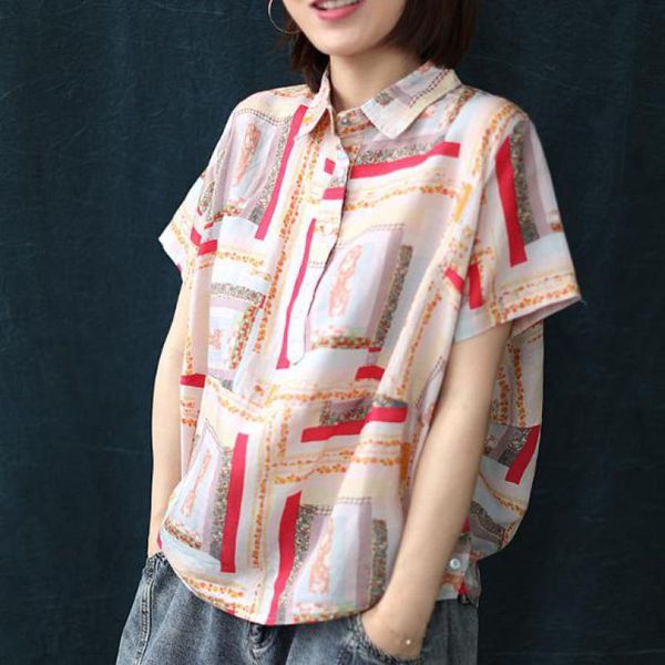 johnature summer leisure retro floral print turn-down collar short sleeve shirt simple comfortable all-match women 210521, White
johnature summer leisure retro floral print turn-down collar short sleeve shirt simple comfortable all-match women 210521, White