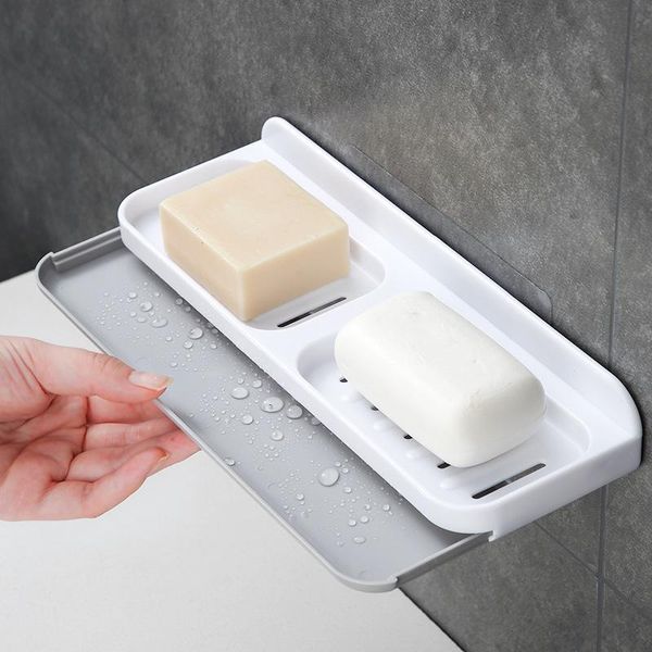 drain soap box wall hanging holder household plastic creative bathroom double layer tray perforated dishes
drain soap box wall hanging holder household plastic creative bathroom double layer tray perforated dishes