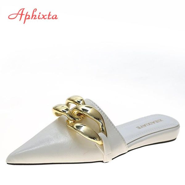 aphixta 2021 fashion new big chain mules women slides pointed toe ladies shoes summer footwear slippers, Black
aphixta 2021 fashion new big chain mules women slides pointed toe ladies shoes summer footwear slippers, Black