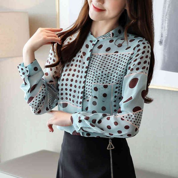 wave point printed chiffon blouse female retro harbor-style design korean edition office lady long sleeves fashion 7258 50 210508, White
wave point printed chiffon blouse female retro harbor-style design korean edition office lady long sleeves fashion 7258 50 210508, White