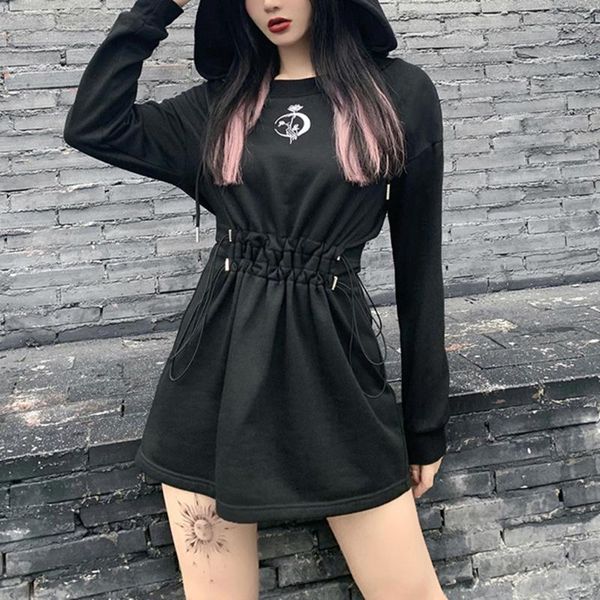 rosetic gothic hoodie dress hooded women moon embroidery drawstring punk casual black dresses 2021 autumn streerwear a line, Black;gray
rosetic gothic hoodie dress hooded women moon embroidery drawstring punk casual black dresses 2021 autumn streerwear a line, Black;gray
