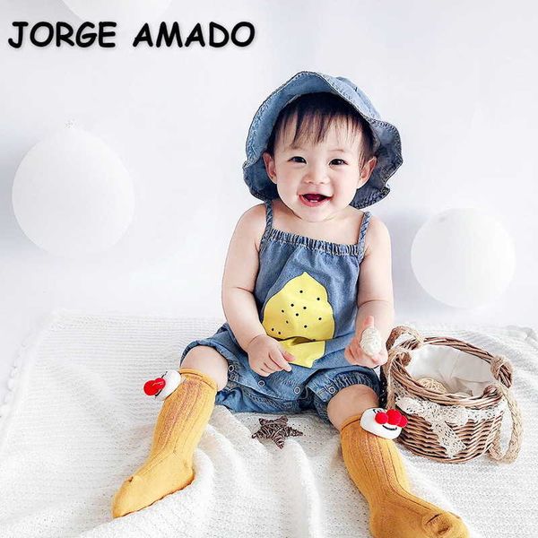 wholesale summer korean style baby girl bodysuit sling denim lemon jumpsuit cute kids born clothes e2036 210610, Blue
wholesale summer korean style baby girl bodysuit sling denim lemon jumpsuit cute kids born clothes e2036 210610, Blue