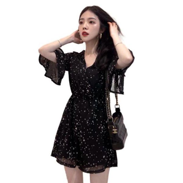 women's jumpsuits & rompers shorts female summer temperament casual high waist slim wide leg pants chiffon stars printing v-neck jumpsu, Black;white
women's jumpsuits & rompers shorts female summer temperament casual high waist slim wide leg pants chiffon stars printing v-neck jumpsu, Black;white