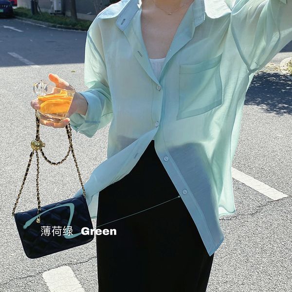 women's blouses & shirts fashion slightly transparent tencel shirt female summer lapel casual blousers korean single breasted long, White
women's blouses & shirts fashion slightly transparent tencel shirt female summer lapel casual blousers korean single breasted long, White