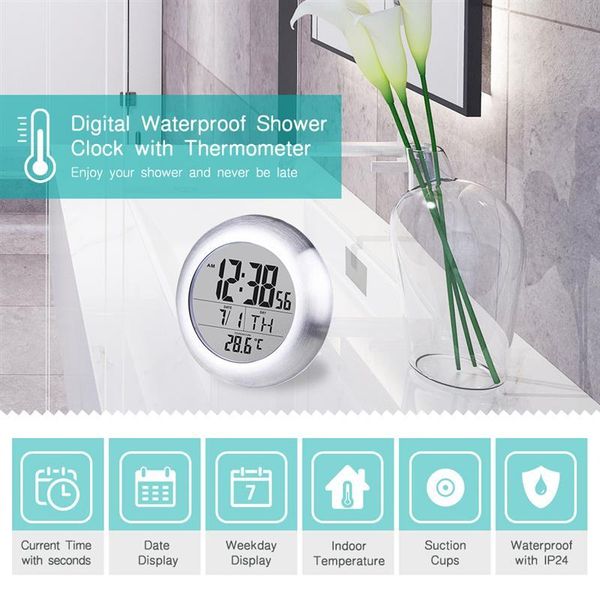 wall clocks household bathroom waterproof temparture sensor electronic digital clock hanging with sucker and bracket
wall clocks household bathroom waterproof temparture sensor electronic digital clock hanging with sucker and bracket