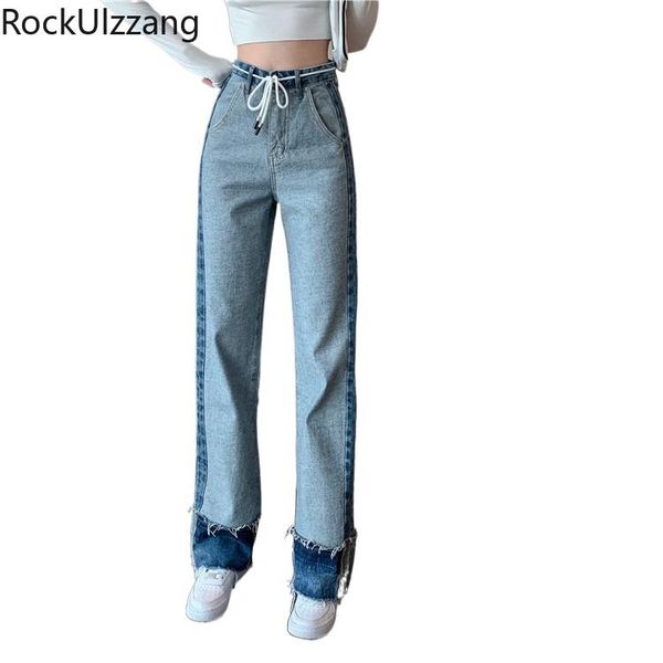 patchwork contrast colorblock high waist loose straight leg denim long pant women jeans plus size oversized clothing boyfriend women's, Blue
patchwork contrast colorblock high waist loose straight leg denim long pant women jeans plus size oversized clothing boyfriend women's, Blue