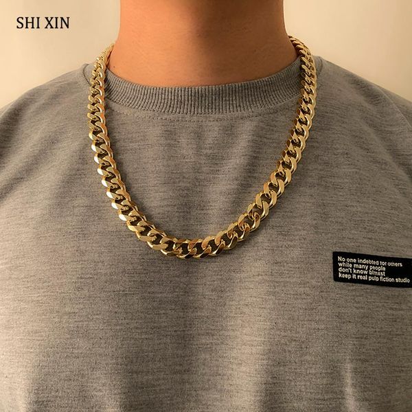 hip hop thick cuban link chain necklace men punk chunky choker colar for women trendy neck on jewelry chains, Silver
hip hop thick cuban link chain necklace men punk chunky choker colar for women trendy neck on jewelry chains, Silver