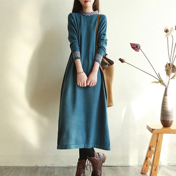 casual dresses winter dress women retro knitting loose all-match o-neck print vintage, Black;gray
casual dresses winter dress women retro knitting loose all-match o-neck print vintage, Black;gray