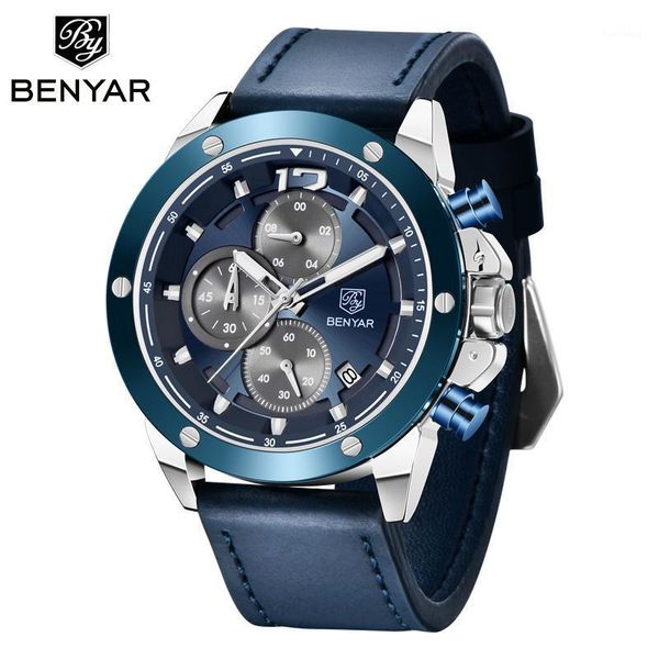 wristwatches benyar men's watches business quartz wrist watch multifunction chronograph waterproof clock man reloj hombre 2021, Slivery;brown
wristwatches benyar men's watches business quartz wrist watch multifunction chronograph waterproof clock man reloj hombre 2021, Slivery;brown