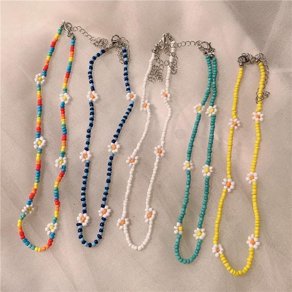 chains fashion short temperament simple glass rice bead necklace female wild clavicle chain, Silver
chains fashion short temperament simple glass rice bead necklace female wild clavicle chain, Silver
