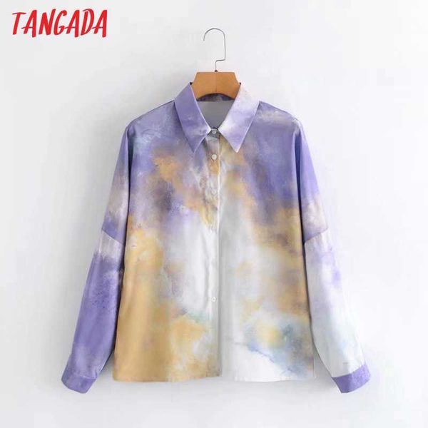 tangada women retro oversized tie dyed print blouse long sleeve chic female casual loose shirt blusas 2g16 210609, White
tangada women retro oversized tie dyed print blouse long sleeve chic female casual loose shirt blusas 2g16 210609, White