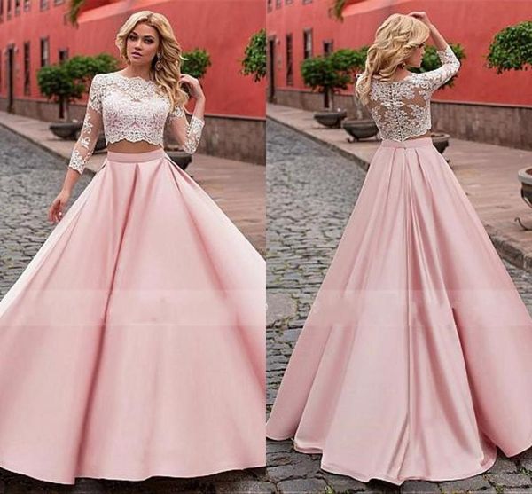 party dresses vestidos de festa elegant two-piece pink evening fashionable lace satin boat a-line long prom gowns custom made, White;black
party dresses vestidos de festa elegant two-piece pink evening fashionable lace satin boat a-line long prom gowns custom made, White;black
