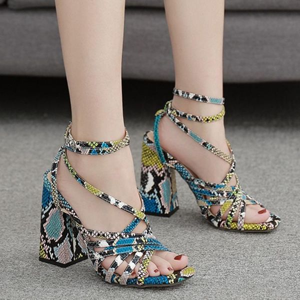 women ankle strap open toe high heels sandals pumps block heel snake pattern summer casual shoes, Black
women ankle strap open toe high heels sandals pumps block heel snake pattern summer casual shoes, Black