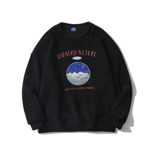 fashion fleece hoodies landscape embroidery round neck plush sweater men's harajuku brand winter thickening trend loose pullover, Black
fashion fleece hoodies landscape embroidery round neck plush sweater men's harajuku brand winter thickening trend loose pullover, Black
