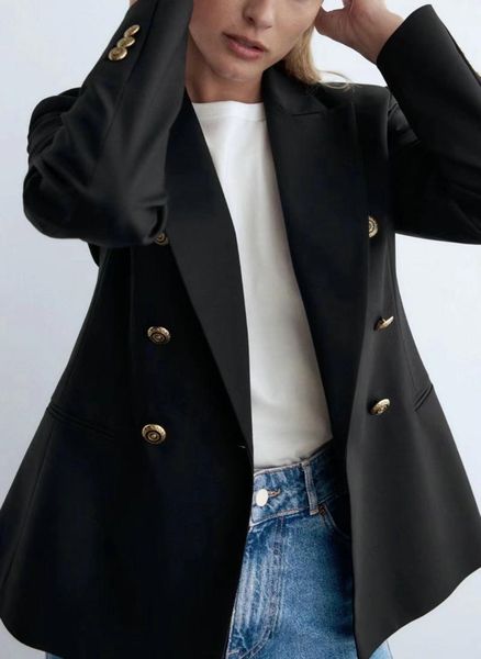 fashion women spring autumn double breasted designer blazers female black business work jackets coats women's suits, White;black
fashion women spring autumn double breasted designer blazers female black business work jackets coats women's suits, White;black