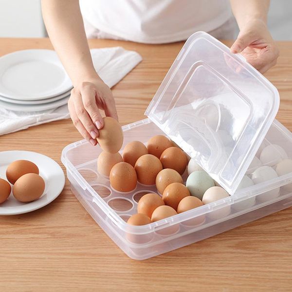 34 grids portable eggs box double cover kitchen refrigerator egg dust-proof fresh box high capacity thickened material egg tray
34 grids portable eggs box double cover kitchen refrigerator egg dust-proof fresh box high capacity thickened material egg tray