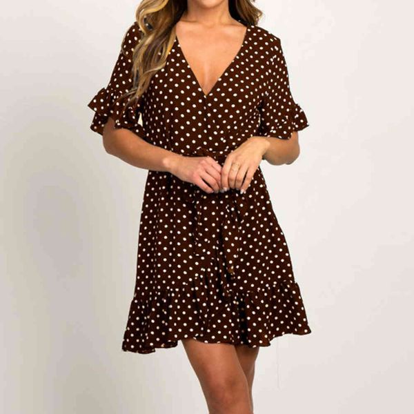 dress deep v neck polka dot es leisure short sleeve beach mini sundress boho ruffles party a-line 210428, Black;gray
dress deep v neck polka dot es leisure short sleeve beach mini sundress boho ruffles party a-line 210428, Black;gray