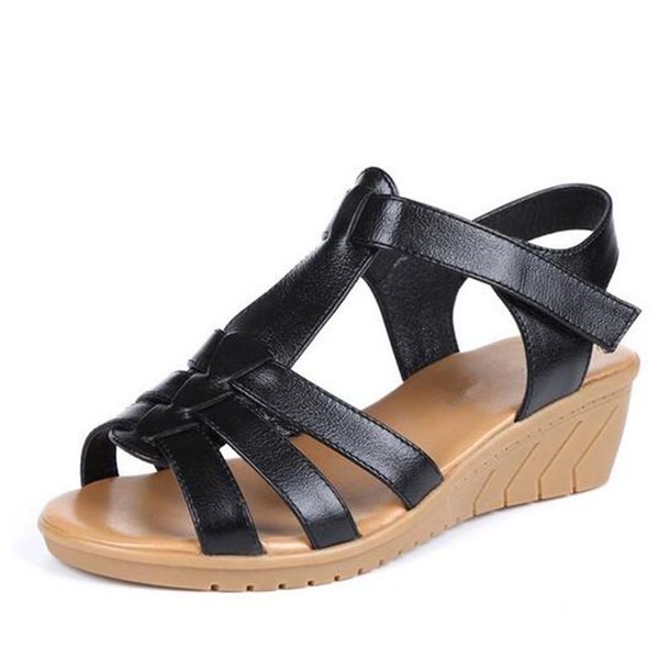 dress shoes 2021 soft bottom comfortable real leather sandals fashion wild open woman summer flat wedges casual, Black
dress shoes 2021 soft bottom comfortable real leather sandals fashion wild open woman summer flat wedges casual, Black