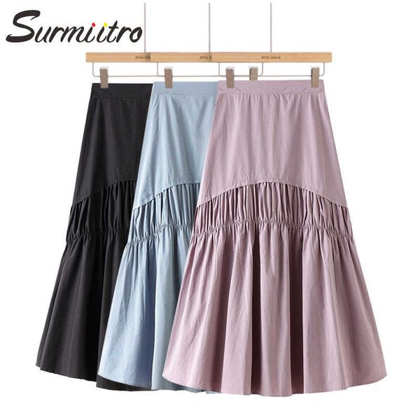 surmiitro spring summer cotton long skirts women elegant korean style yellow aesthetic high waist midi pleated skirt female 210712, Black
surmiitro spring summer cotton long skirts women elegant korean style yellow aesthetic high waist midi pleated skirt female 210712, Black