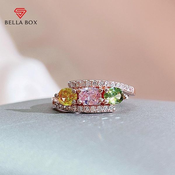 cluster rings bella box 925 sterling silver women ring with colorful round shape gemstones fine jewelry gift open size wedding engagement, Golden;silver
cluster rings bella box 925 sterling silver women ring with colorful round shape gemstones fine jewelry gift open size wedding engagement, Golden;silver