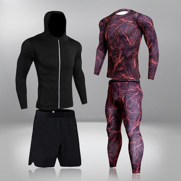 jogging clothing men's running 4pc/set gym legging thermal underwear compression fitness rashguard male quick-drying tights track suit, Black;red
jogging clothing men's running 4pc/set gym legging thermal underwear compression fitness rashguard male quick-drying tights track suit, Black;red