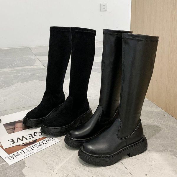 boots winter women knee high long slim platform thigh 2021 punk style thick sole motorcycle, Black
boots winter women knee high long slim platform thigh 2021 punk style thick sole motorcycle, Black