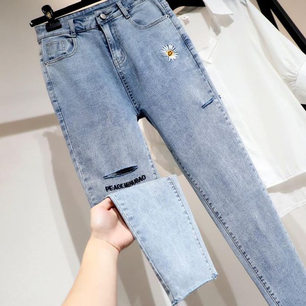 women's jeans ripped for women embroidery high waist plus size skinny softener mom ankle-length denim pencil pants 5xl, Blue
women's jeans ripped for women embroidery high waist plus size skinny softener mom ankle-length denim pencil pants 5xl, Blue