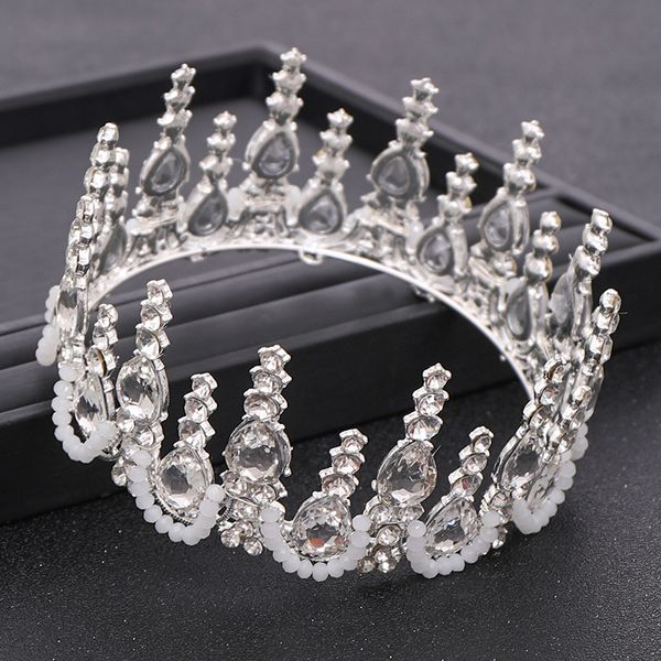 trendy wedding hair accessories silver color baroque rhinestone crystal round crown bridal tiara princess crown hair ornamentsdio chan cont, Golden;white
trendy wedding hair accessories silver color baroque rhinestone crystal round crown bridal tiara princess crown hair ornamentsdio chan cont, Golden;white