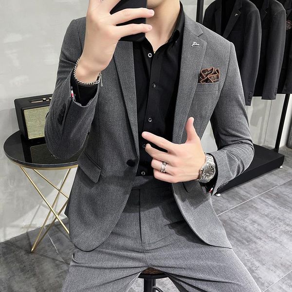 men's suits & blazers oimg suit two-piece male british korean version of slim business man dress, White;black
men's suits & blazers oimg suit two-piece male british korean version of slim business man dress, White;black