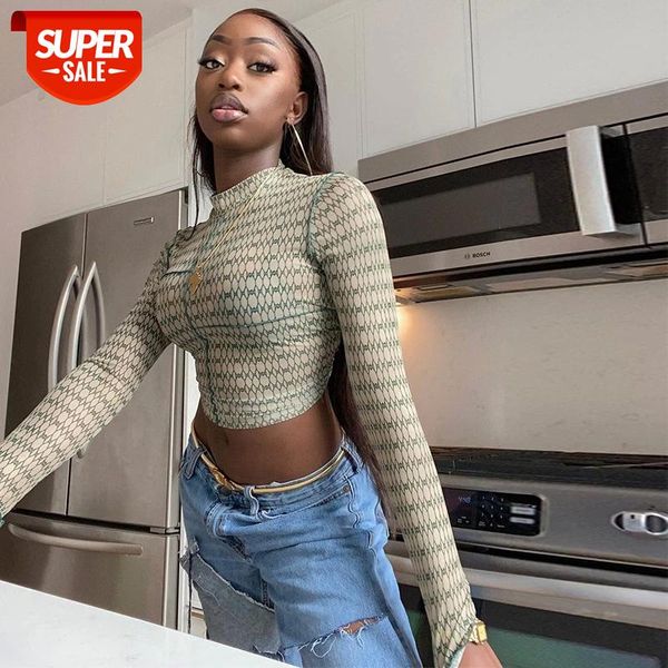 women's sheer mesh tee shirt printed see through chic long sleeve round neck slim wild cropped for daily streetwear #hg5q, White
women's sheer mesh tee shirt printed see through chic long sleeve round neck slim wild cropped for daily streetwear #hg5q, White