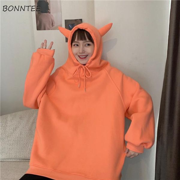 women with hat hoodies solid long sleeve loose thicker plus velvet lovely lazy autumn warm feminino sweatshirts fashion casual women's, Black
women with hat hoodies solid long sleeve loose thicker plus velvet lovely lazy autumn warm feminino sweatshirts fashion casual women's, Black