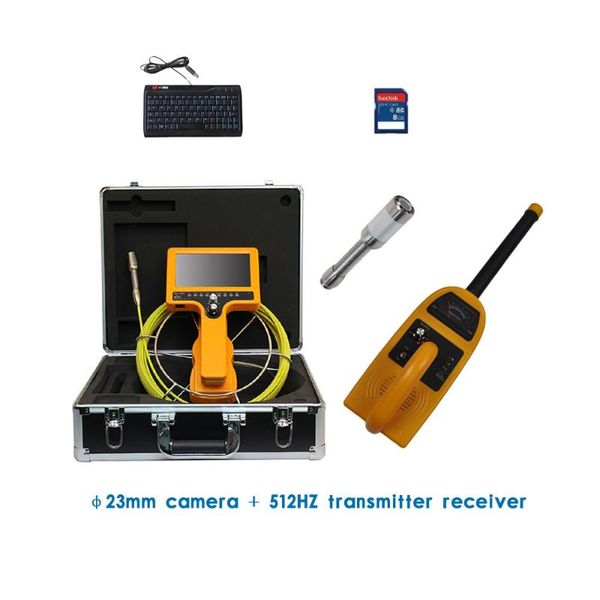cameras 7" 23mm 512hz transmitter built-in camera drain sewer pipe wall inspection with meter counter keyboard receiver locator
cameras 7" 23mm 512hz transmitter built-in camera drain sewer pipe wall inspection with meter counter keyboard receiver locator
