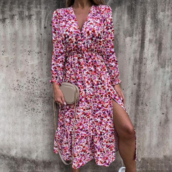 casual dresses women stylish floral print split party dress skin-friendly long streetwear, Black;gray
casual dresses women stylish floral print split party dress skin-friendly long streetwear, Black;gray