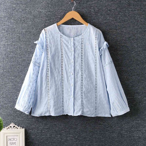 women's blouses & shirts lamtrip retro lace patchwork delicated embroidery hollow out long sleeve o-neck cotton shirt blouse gpew, White
women's blouses & shirts lamtrip retro lace patchwork delicated embroidery hollow out long sleeve o-neck cotton shirt blouse gpew, White