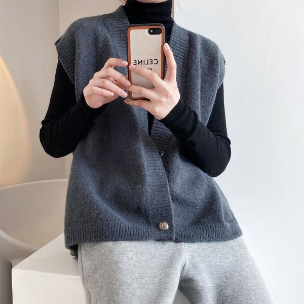 women's vests superaen autumn fashionable v-neck knitted vest female sleeveless solid sweater cardigan, Black;white
women's vests superaen autumn fashionable v-neck knitted vest female sleeveless solid sweater cardigan, Black;white