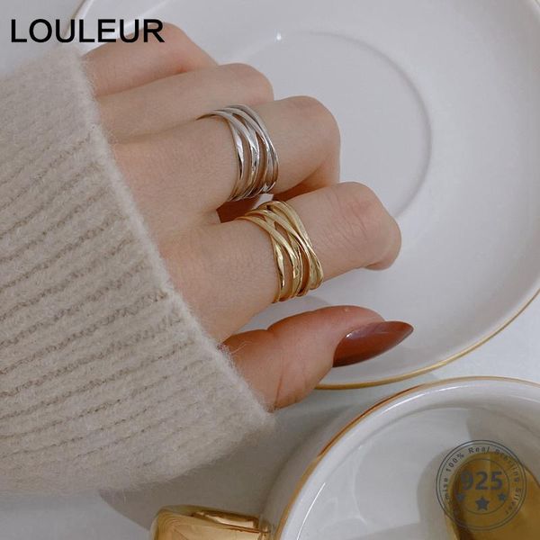 cluster rings louleur 925 sterling silver wide chain vintage minimalist line open for women luxury fine jewelry gift, Golden;silver
cluster rings louleur 925 sterling silver wide chain vintage minimalist line open for women luxury fine jewelry gift, Golden;silver