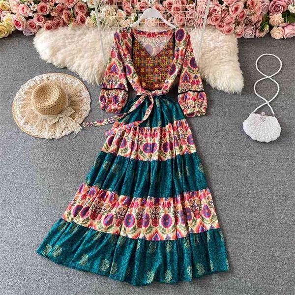retro travel holiday embroidery large vestidos female bohemian print color matching loose v-neck puff sleeve midi dress gk657 210507, Black;gray
retro travel holiday embroidery large vestidos female bohemian print color matching loose v-neck puff sleeve midi dress gk657 210507, Black;gray