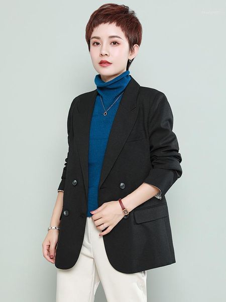 women's suits & blazers casual spring and autumn jacket 2021 style korean fashion double-breasted suit azs943, White;black
women's suits & blazers casual spring and autumn jacket 2021 style korean fashion double-breasted suit azs943, White;black
