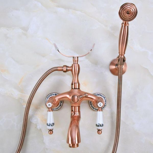 antique red copper brass double ceramic handles wall mounted bathroom clawfoot bathtub tub faucet mixer tap w/hand shower ana368 sets
antique red copper brass double ceramic handles wall mounted bathroom clawfoot bathtub tub faucet mixer tap w/hand shower ana368 sets