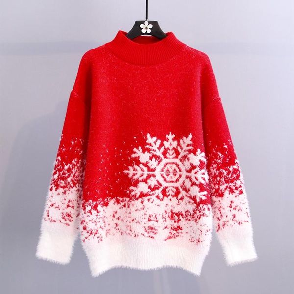 women's sweaters fashion christmas sweater women soft mock neck stretchy pullovers fall long sleeve all match vintage autumn sueter muj, White;black
women's sweaters fashion christmas sweater women soft mock neck stretchy pullovers fall long sleeve all match vintage autumn sueter muj, White;black