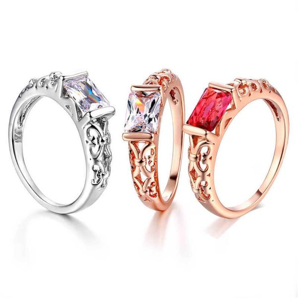 wedding rings fashion princess cut silver plated red color ring engagement jewelry, Slivery;golden
wedding rings fashion princess cut silver plated red color ring engagement jewelry, Slivery;golden