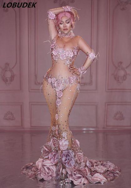 casual dresses fashion pink flowers mesh see-through rhinestones long dress evening party singer host catwalk trailing nightclub costumes, Black;gray
casual dresses fashion pink flowers mesh see-through rhinestones long dress evening party singer host catwalk trailing nightclub costumes, Black;gray