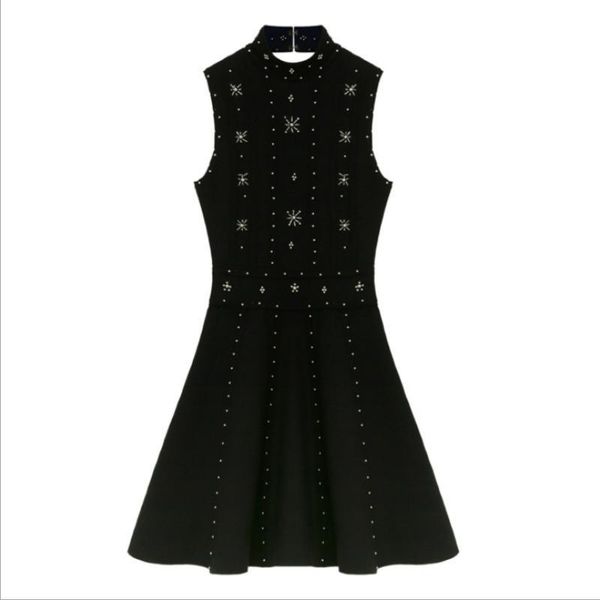 casual dresses women summer dress elegant fashion slim sleeveless beading female vintage vestidos black party de festa, Black;gray
casual dresses women summer dress elegant fashion slim sleeveless beading female vintage vestidos black party de festa, Black;gray