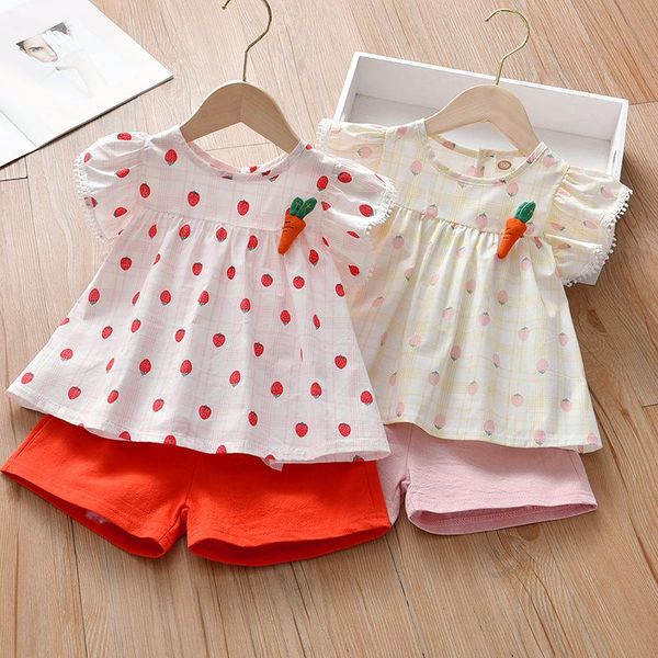 summer toddler girls clothes set baby fashion outfits 2pcs/set cartoon shirt + solid color shorts kids outfit suit clothing sets, White
summer toddler girls clothes set baby fashion outfits 2pcs/set cartoon shirt + solid color shorts kids outfit suit clothing sets, White